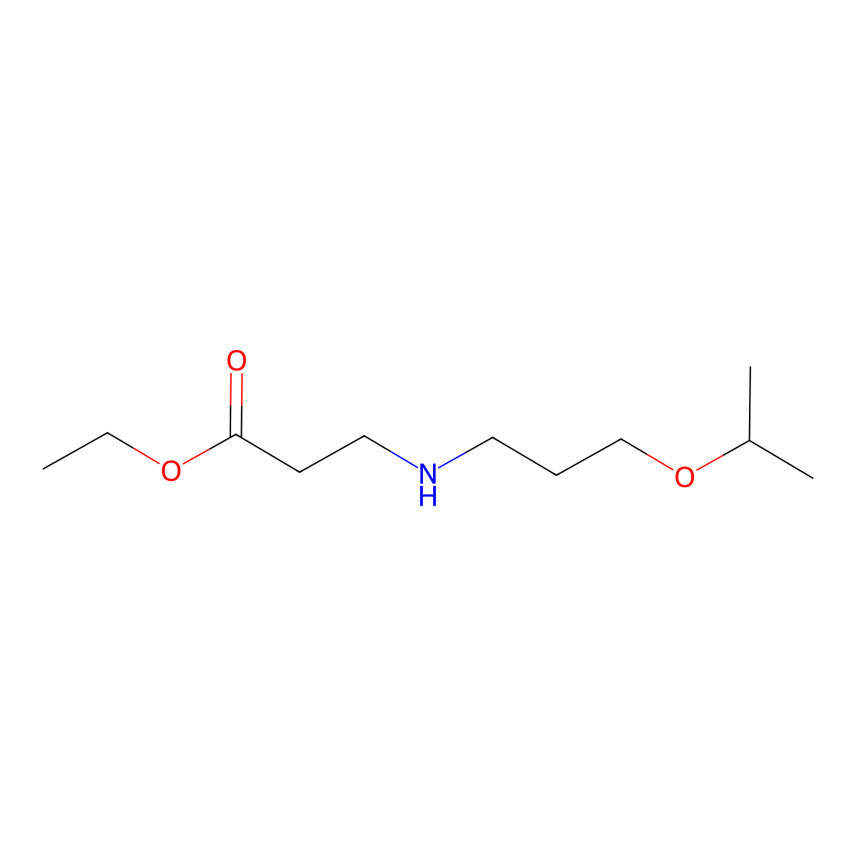 Ethyl 3-{[3-(propan-2-yloxy)propyl]amino}propanoate molecular structure, CAS 1221341-53-2