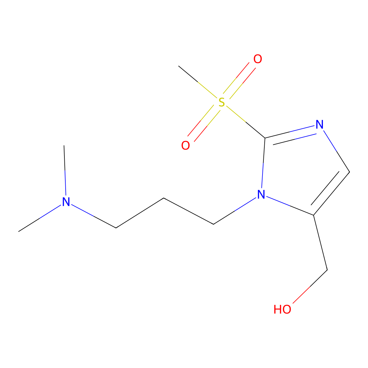{1-[3-(Dimethylamino)propyl]-2-methanesulfonyl-1H-imidazol-5-yl}methanol molecular structure, CAS 1221341-54-3