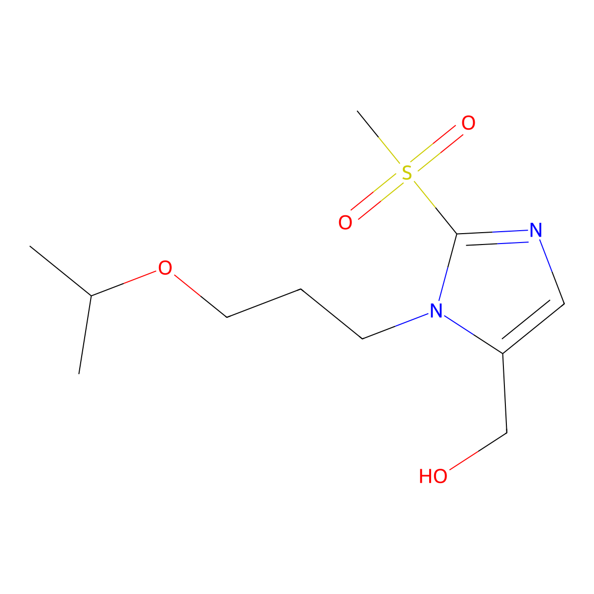 {2-Methanesulfonyl-1-[3-(propan-2-yloxy)propyl]-1H-imidazol-5-yl}methanol molecular structure, CAS 1221341-57-6