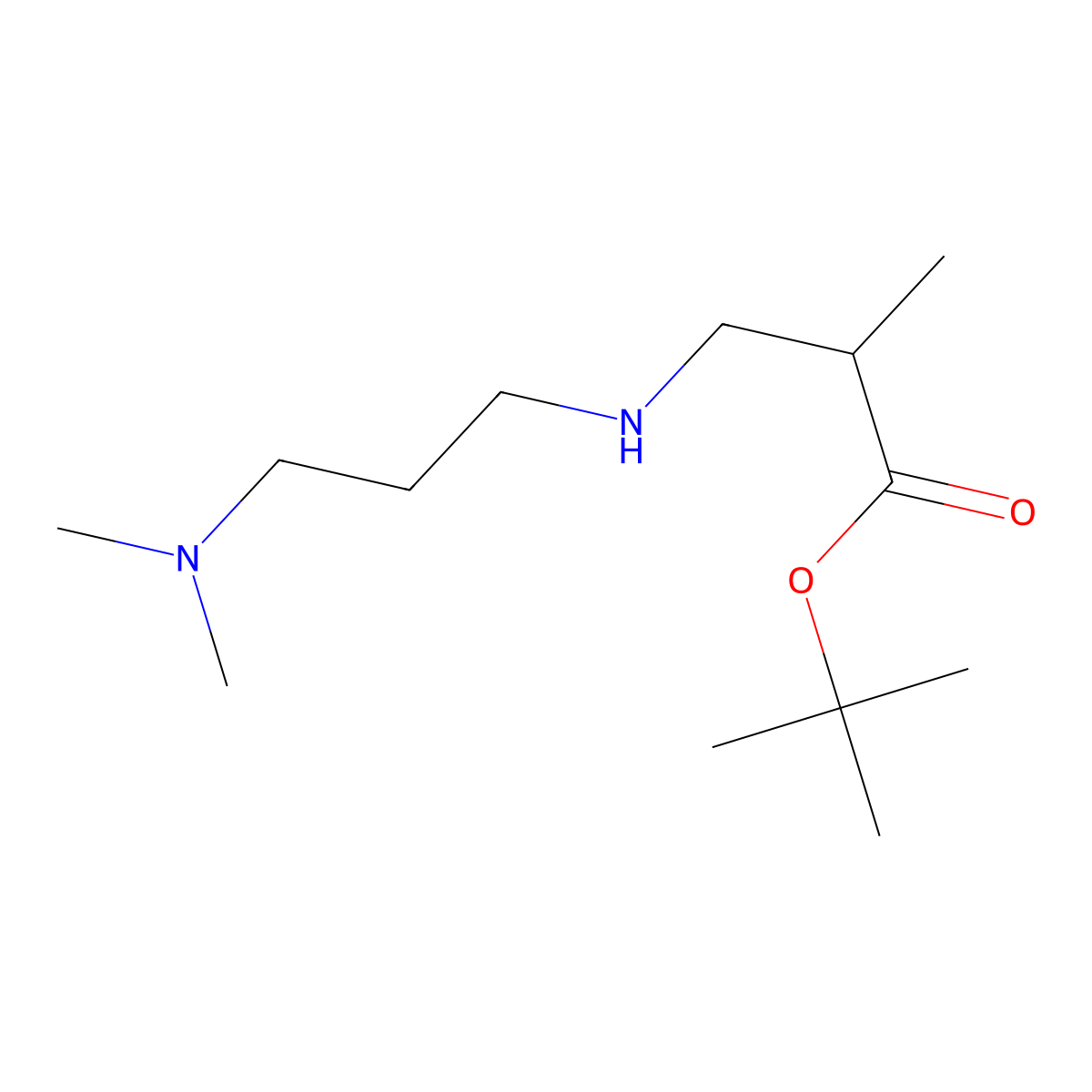 tert-Butyl 3-{[3-(dimethylamino)propyl]amino}-2-methylpropanoate molecular structure, CAS 1221341-65-6