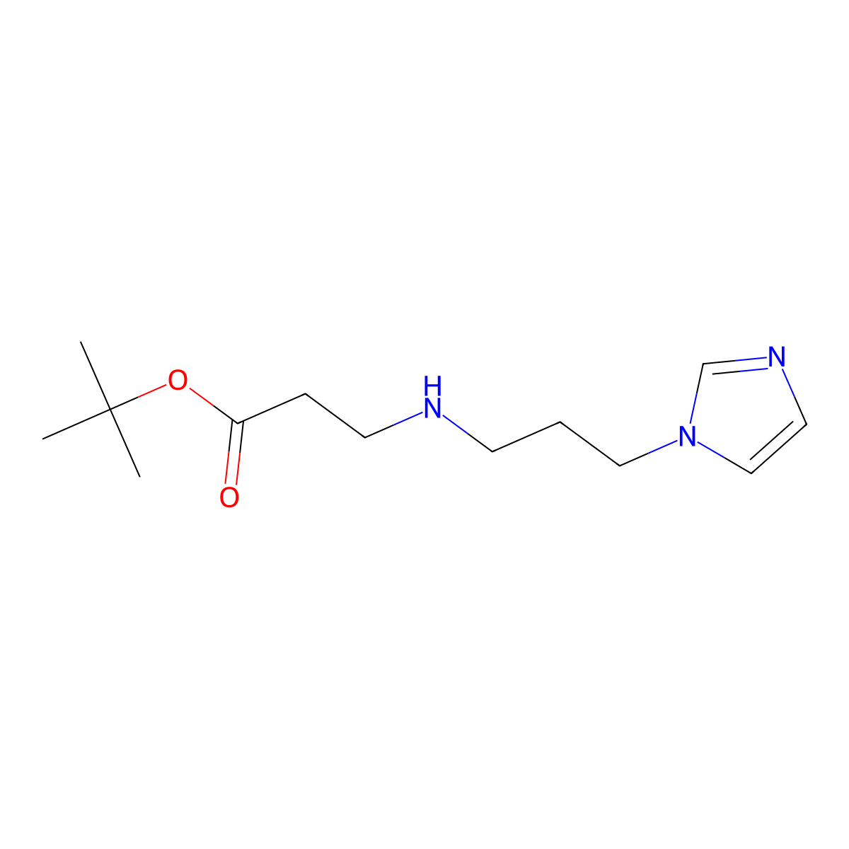 tert-Butyl 3-{[3-(1H-imidazol-1-yl)propyl]amino}propanoate molecular structure, CAS 1221341-66-7