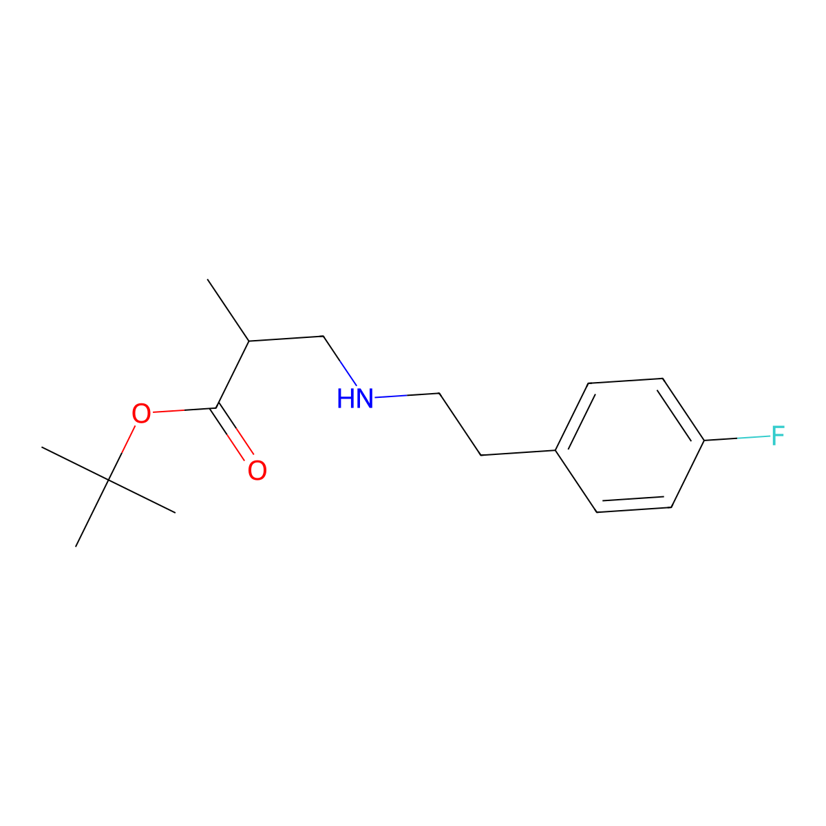 tert-Butyl 3-{[2-(4-fluorophenyl)ethyl]amino}-2-methylpropanoate molecular structure, CAS 1221341-70-3