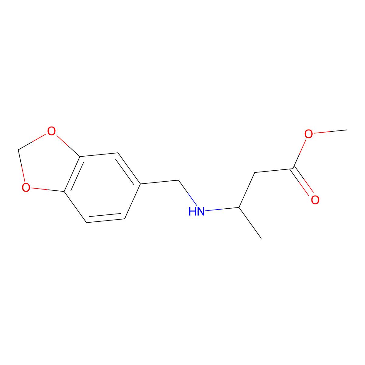 Methyl 3-[(2H-1,3-benzodioxol-5-ylmethyl)amino]butanoate molecular structure, CAS 1221341-72-5