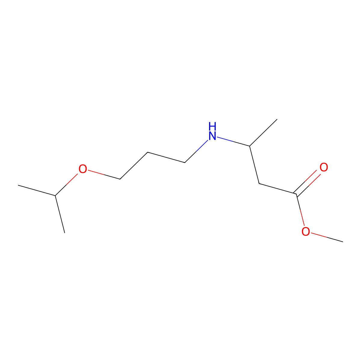 Methyl 3-{[3-(propan-2-yloxy)propyl]amino}butanoate molecular structure, CAS 1221341-74-7
