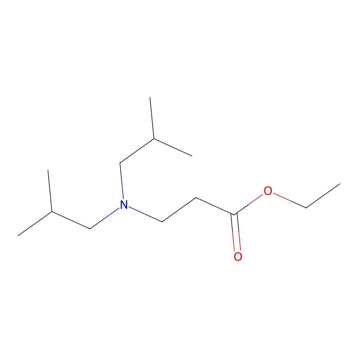 Ethyl 3-[bis(2-methylpropyl)amino]propanoate molecular structure, CAS 1221341-75-8