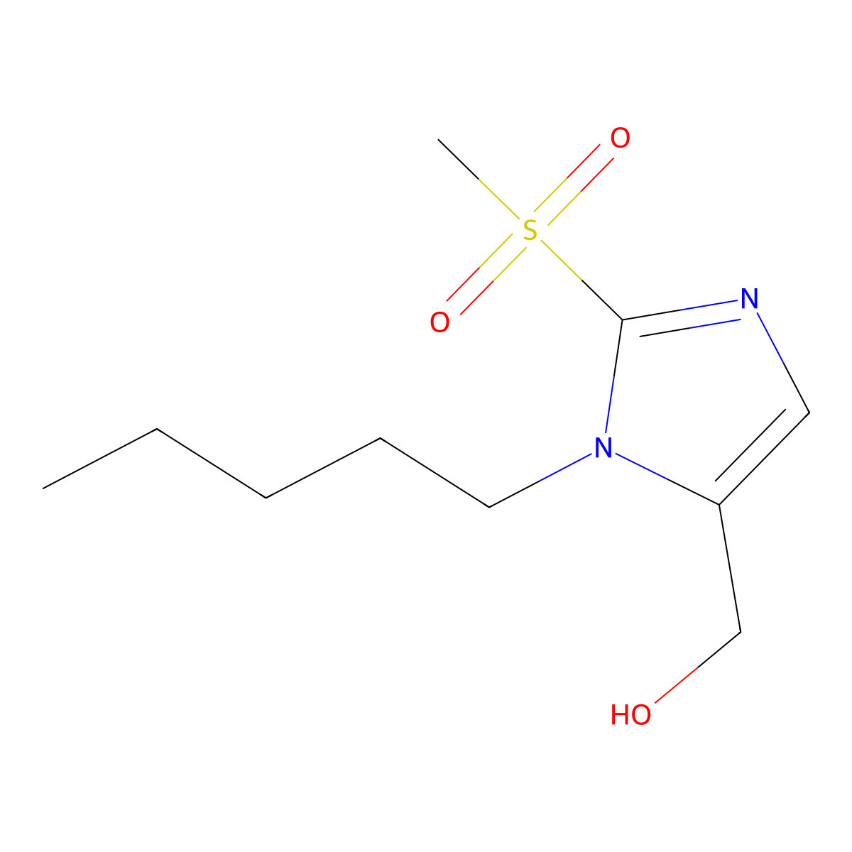 (2-Methanesulfonyl-1-pentyl-1H-imidazol-5-yl)methanol molecular structure, CAS 1221341-76-9