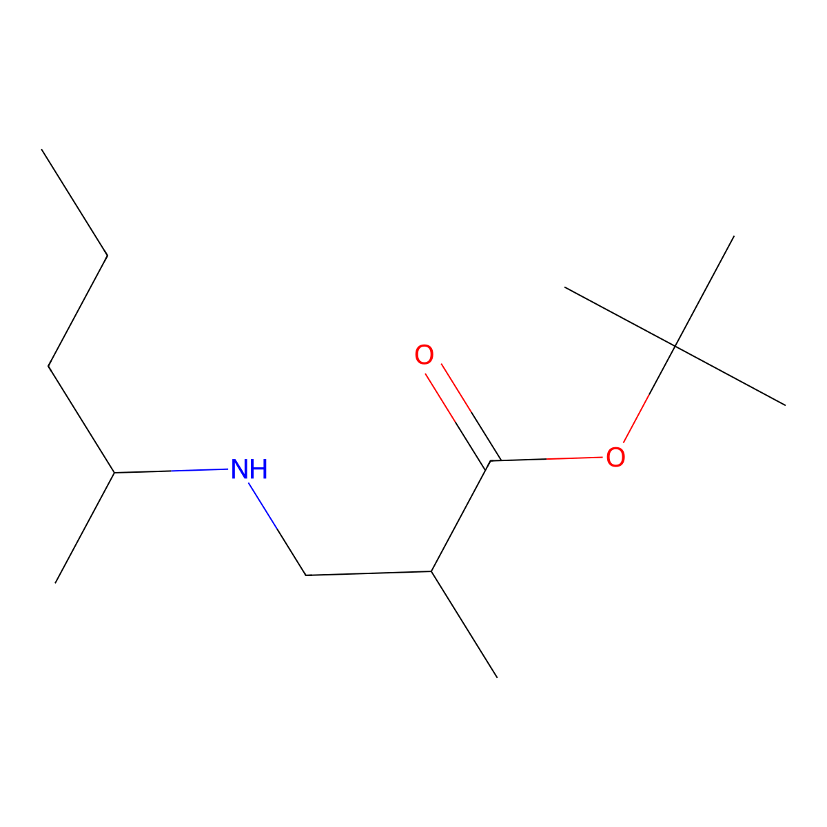 tert-Butyl 2-methyl-3-[(pentan-2-yl)amino]propanoate molecular structure, CAS 1221341-78-1