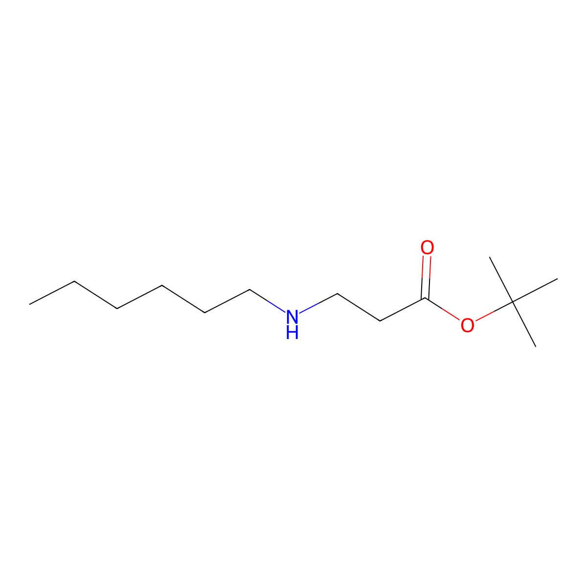 Tert-butyl 3-(hexylamino)propanoate molecular structure, CAS 1221341-81-6