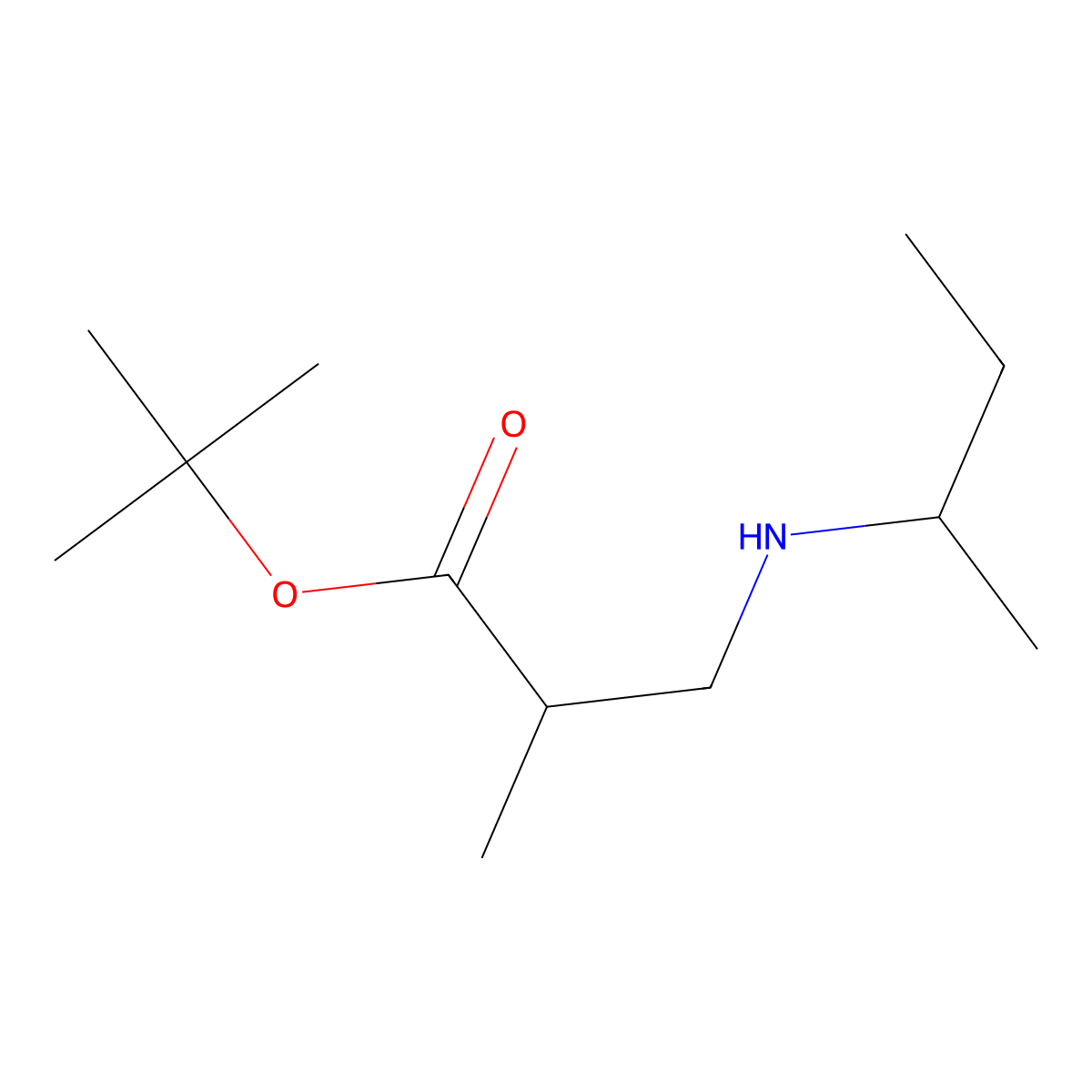 tert-Butyl 3-[(butan-2-yl)amino]-2-methylpropanoate molecular structure, CAS 1221341-82-7