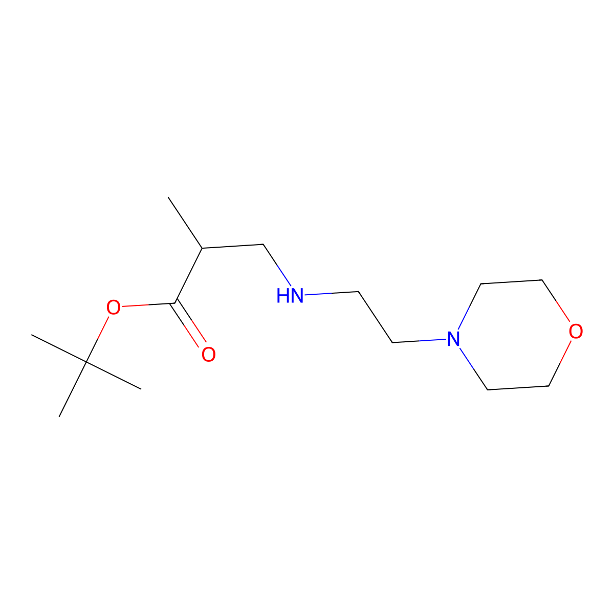tert-Butyl 2-methyl-3-{[2-(morpholin-4-yl)ethyl]amino}propanoate molecular structure, CAS 1221341-87-2