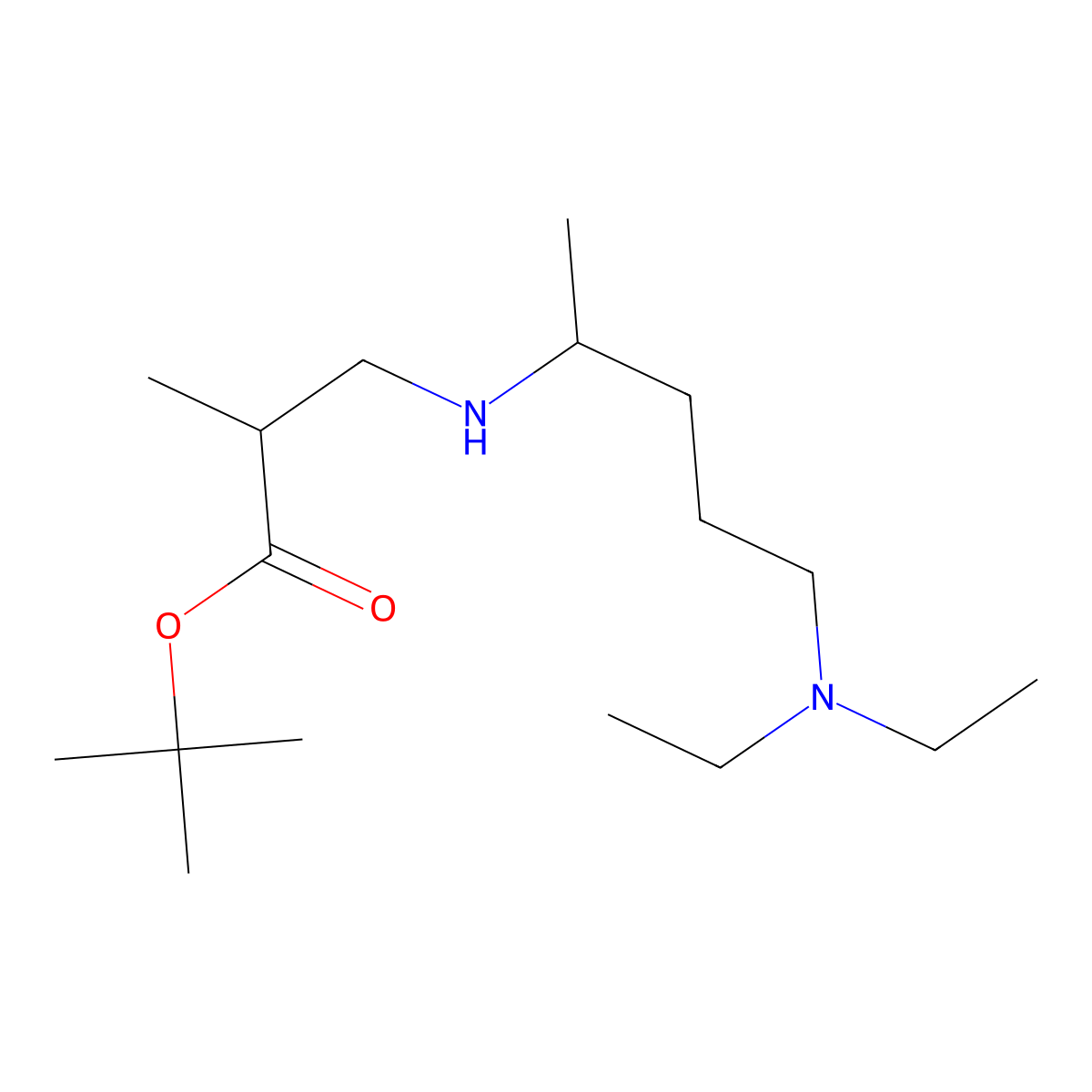 tert-Butyl 3-{[5-(diethylamino)pentan-2-yl]amino}-2-methylpropanoate molecular structure, CAS 1221341-88-3