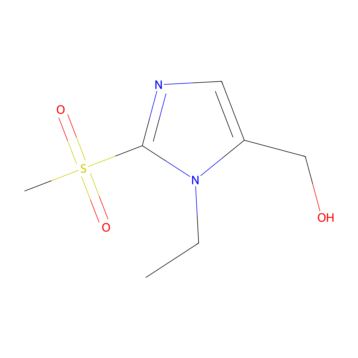 (1-Ethyl-2-methanesulfonyl-1H-imidazol-5-yl)methanol molecular structure, CAS 1221341-97-4