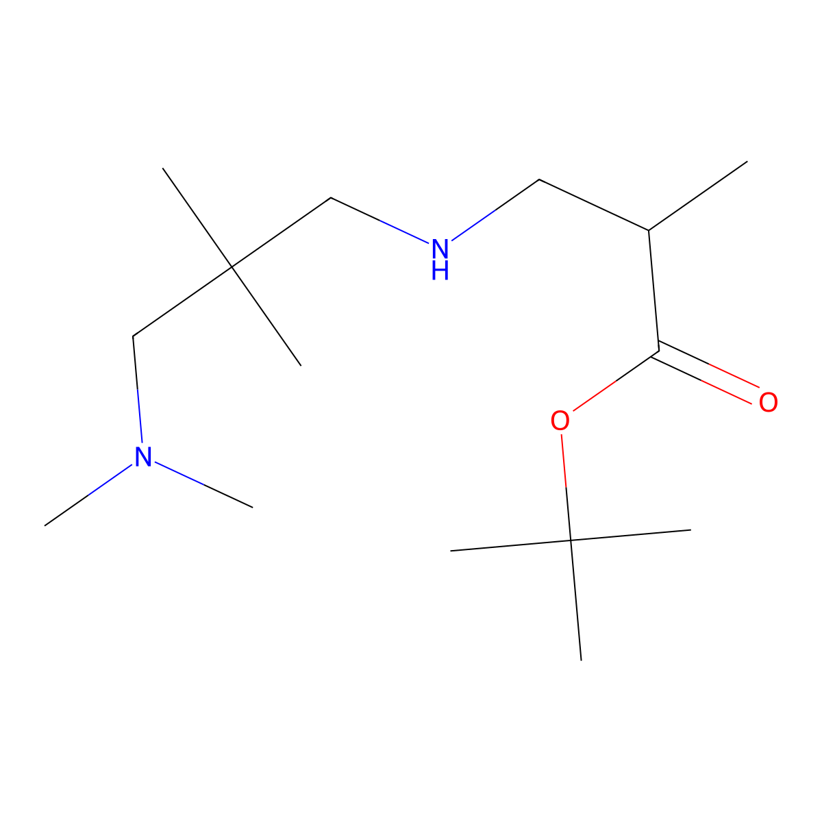 tert-Butyl 3-{[3-(dimethylamino)-2,2-dimethylpropyl]amino}-2-methylpropanoate molecular structure, CAS 1221342-00-2