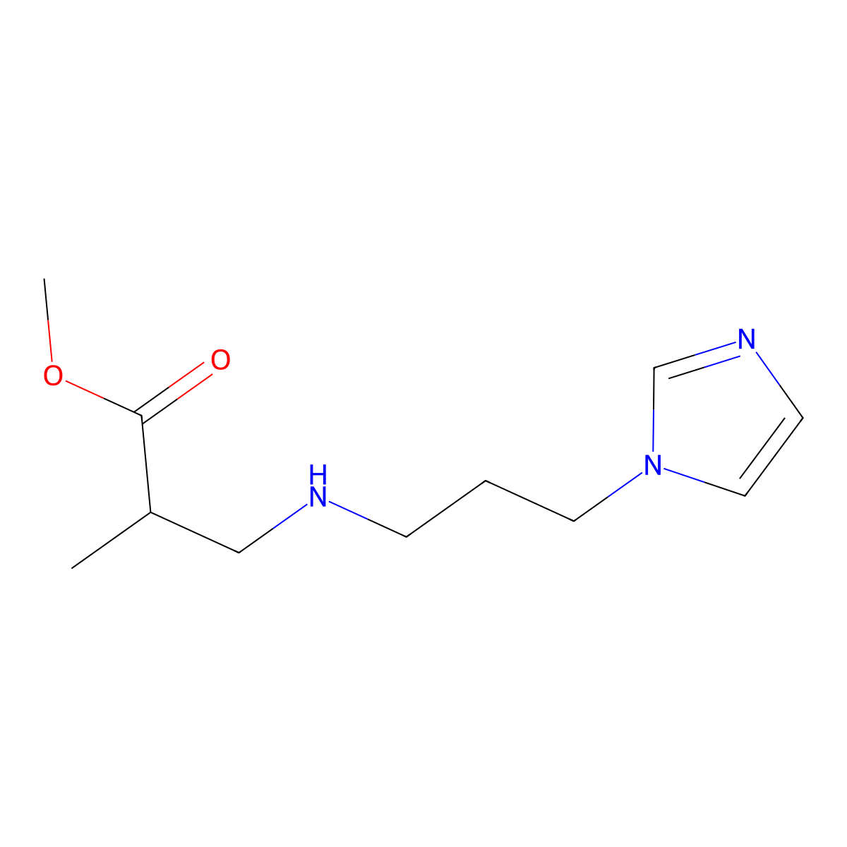Methyl 3-{[3-(1H-imidazol-1-yl)propyl]amino}-2-methylpropanoate molecular structure, CAS 1221342-02-4