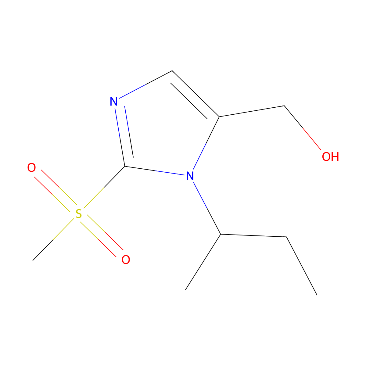 [1-(Butan-2-yl)-2-methanesulfonyl-1H-imidazol-5-yl]methanol molecular structure, CAS 1221342-15-9