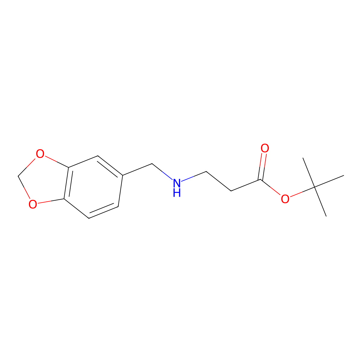 tert-Butyl 3-[(2H-1,3-benzodioxol-5-ylmethyl)amino]propanoate molecular structure, CAS 1221342-16-0