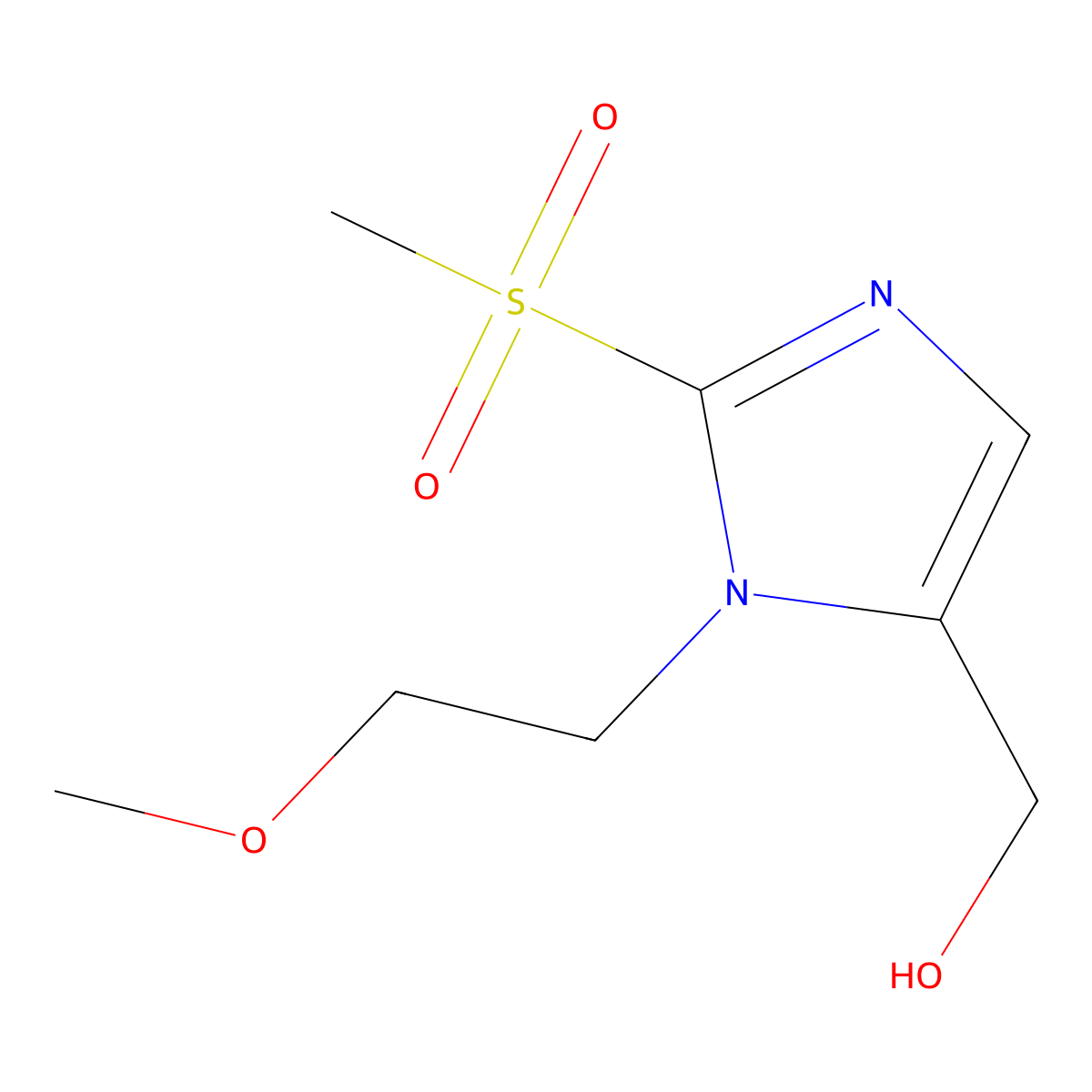 [2-Methanesulfonyl-1-(2-methoxyethyl)-1H-imidazol-5-yl]methanol molecular structure, CAS 1221342-18-2