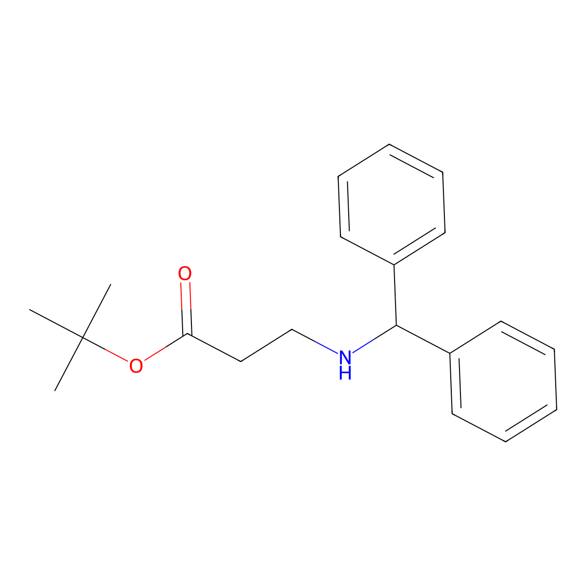 tert-Butyl 3-[(diphenylmethyl)amino]propanoate molecular structure, CAS 1221342-19-3
