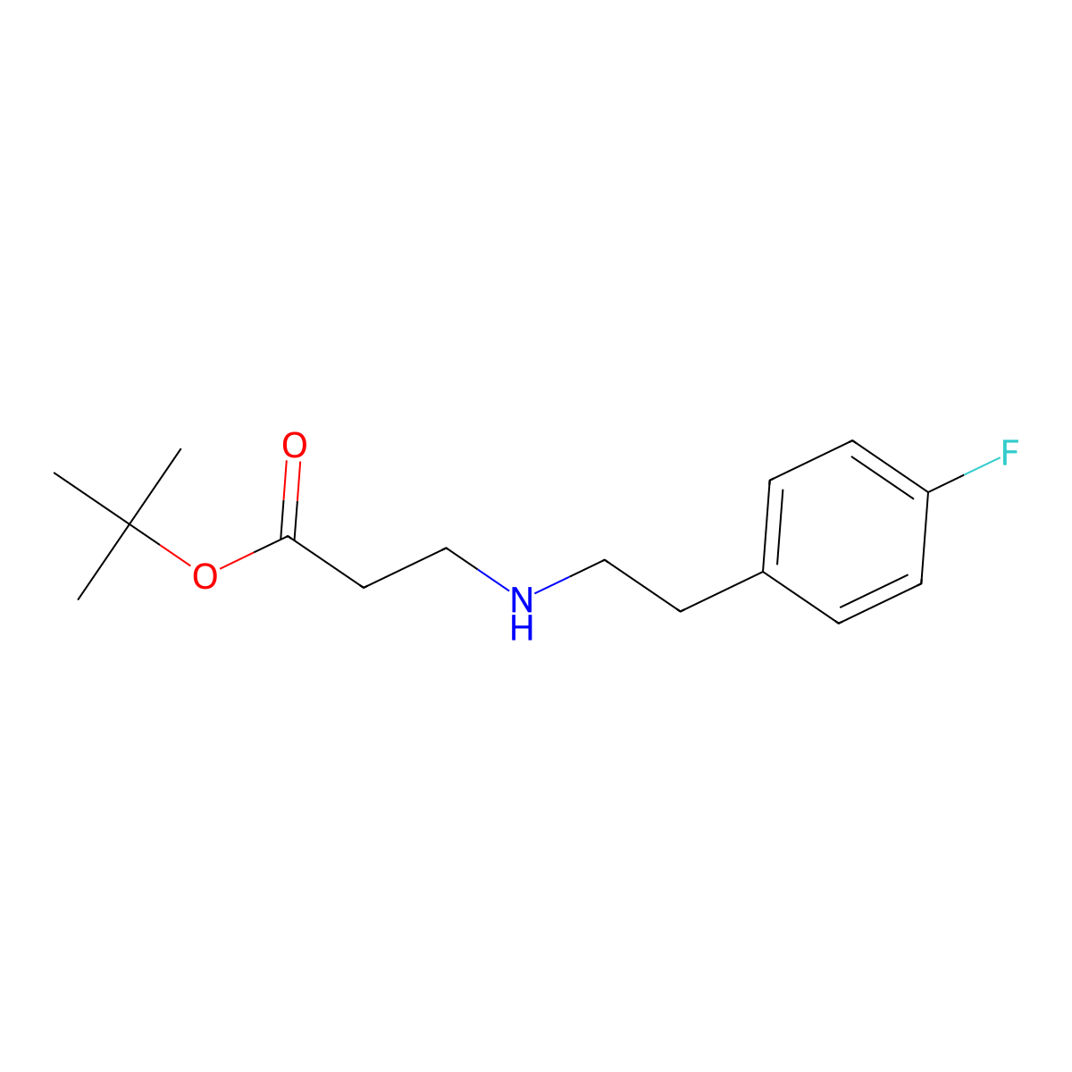 tert-Butyl 3-{[2-(4-fluorophenyl)ethyl]amino}propanoate molecular structure, CAS 1221342-21-7