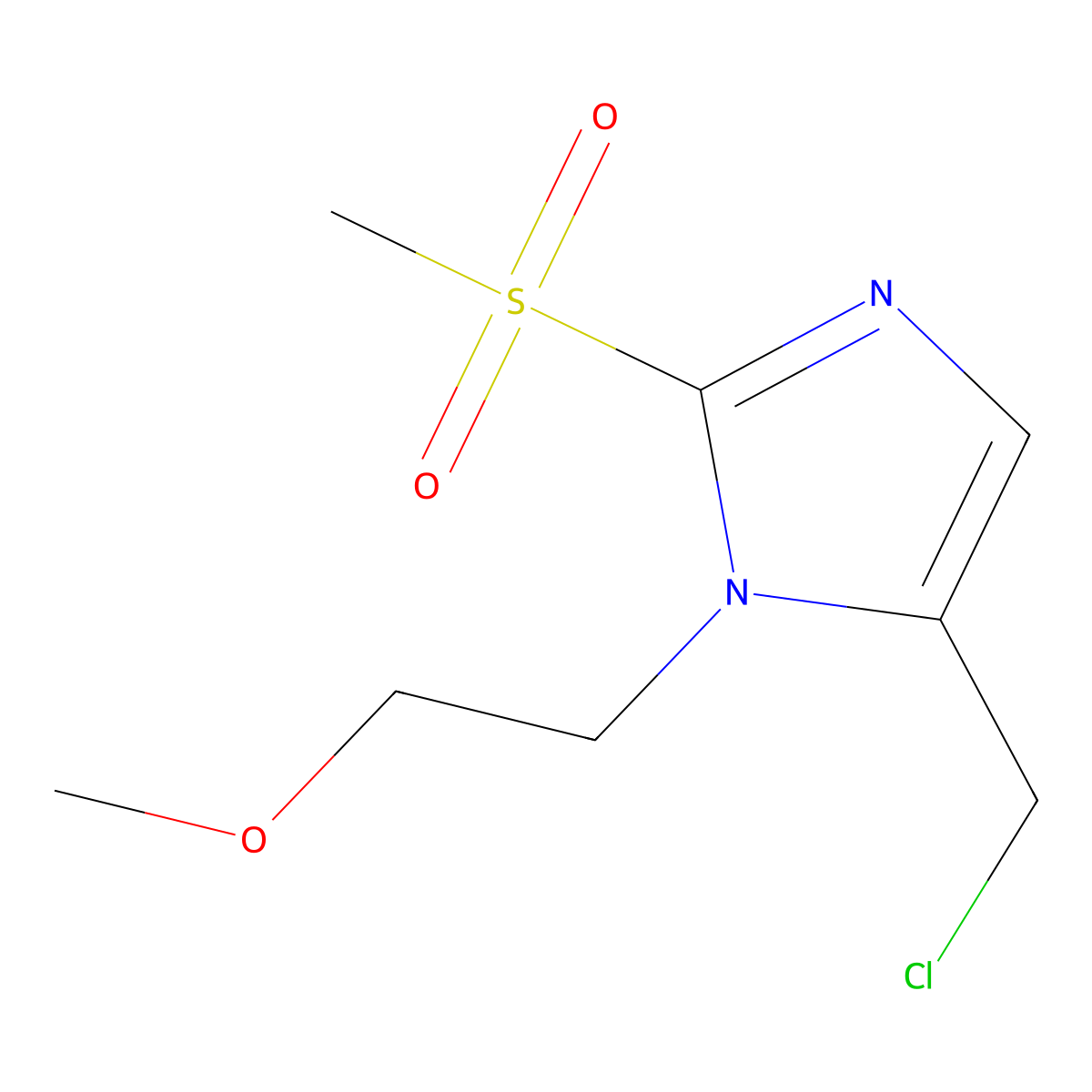 5-(Chloromethyl)-2-methanesulfonyl-1-(2-methoxyethyl)-1H-imidazole molecular structure, CAS 1221342-25-1