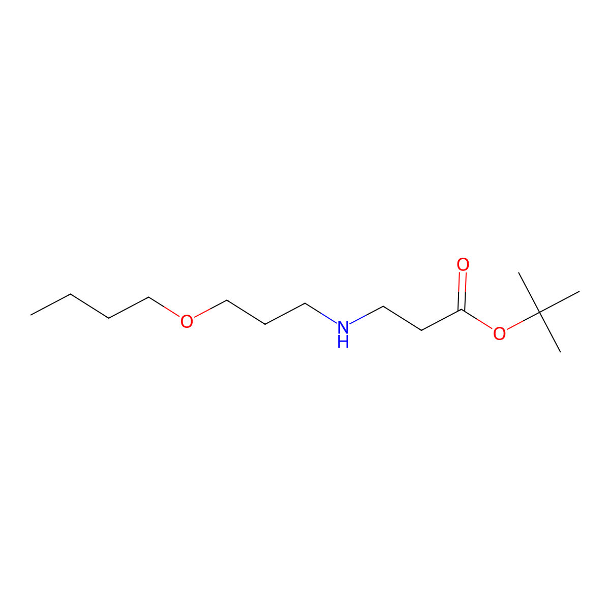 tert-Butyl 3-[(3-butoxypropyl)amino]propanoate molecular structure, CAS 1221342-29-5