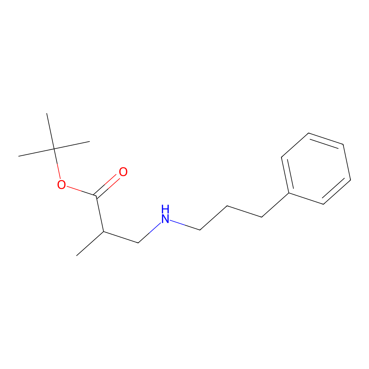 tert-Butyl 2-methyl-3-[(3-phenylpropyl)amino]propanoate molecular structure, CAS 1221342-32-0