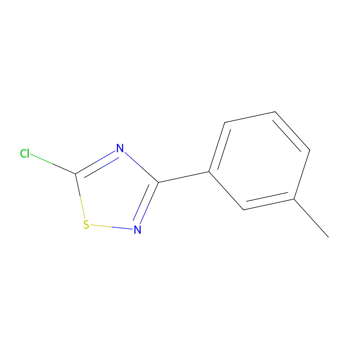 5-Chloro-3-(3-methylphenyl)-1,2,4-thiadiazole molecular structure, CAS 1221342-38-6