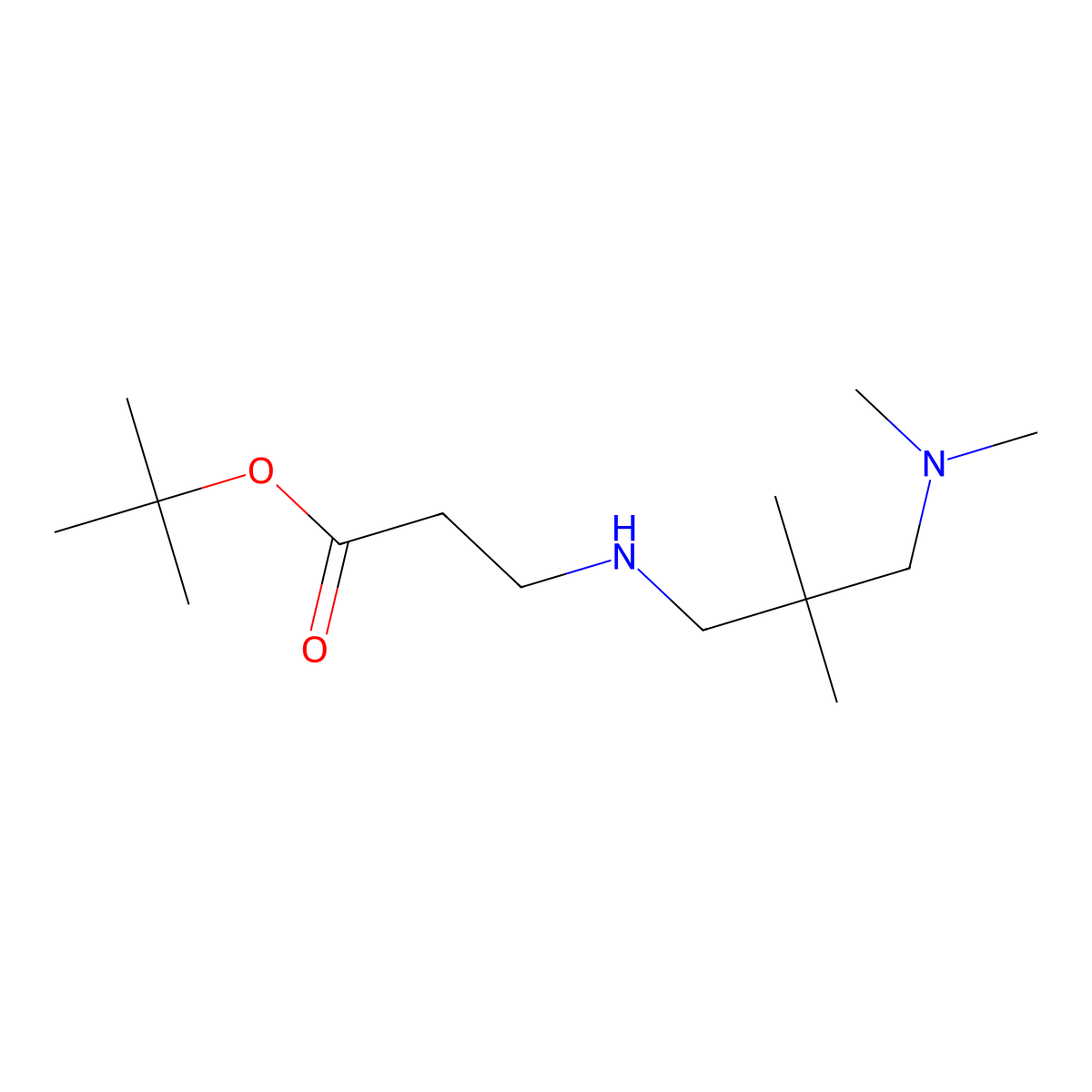 tert-Butyl 3-{[3-(dimethylamino)-2,2-dimethylpropyl]amino}propanoate molecular structure, CAS 1221342-42-2