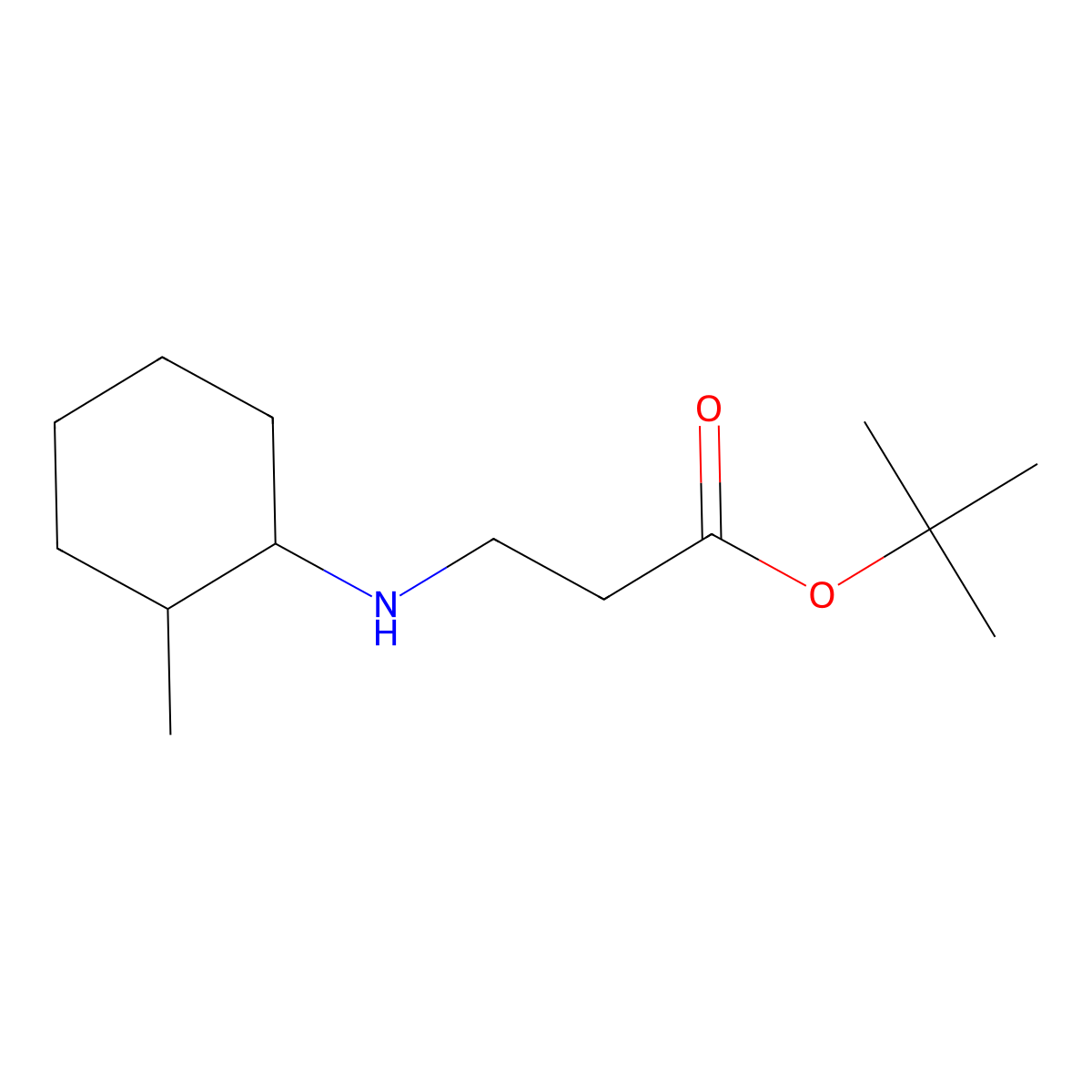 Tert-butyl 3-[(2-methylcyclohexyl)amino]propanoate molecular structure, CAS 1221342-43-3