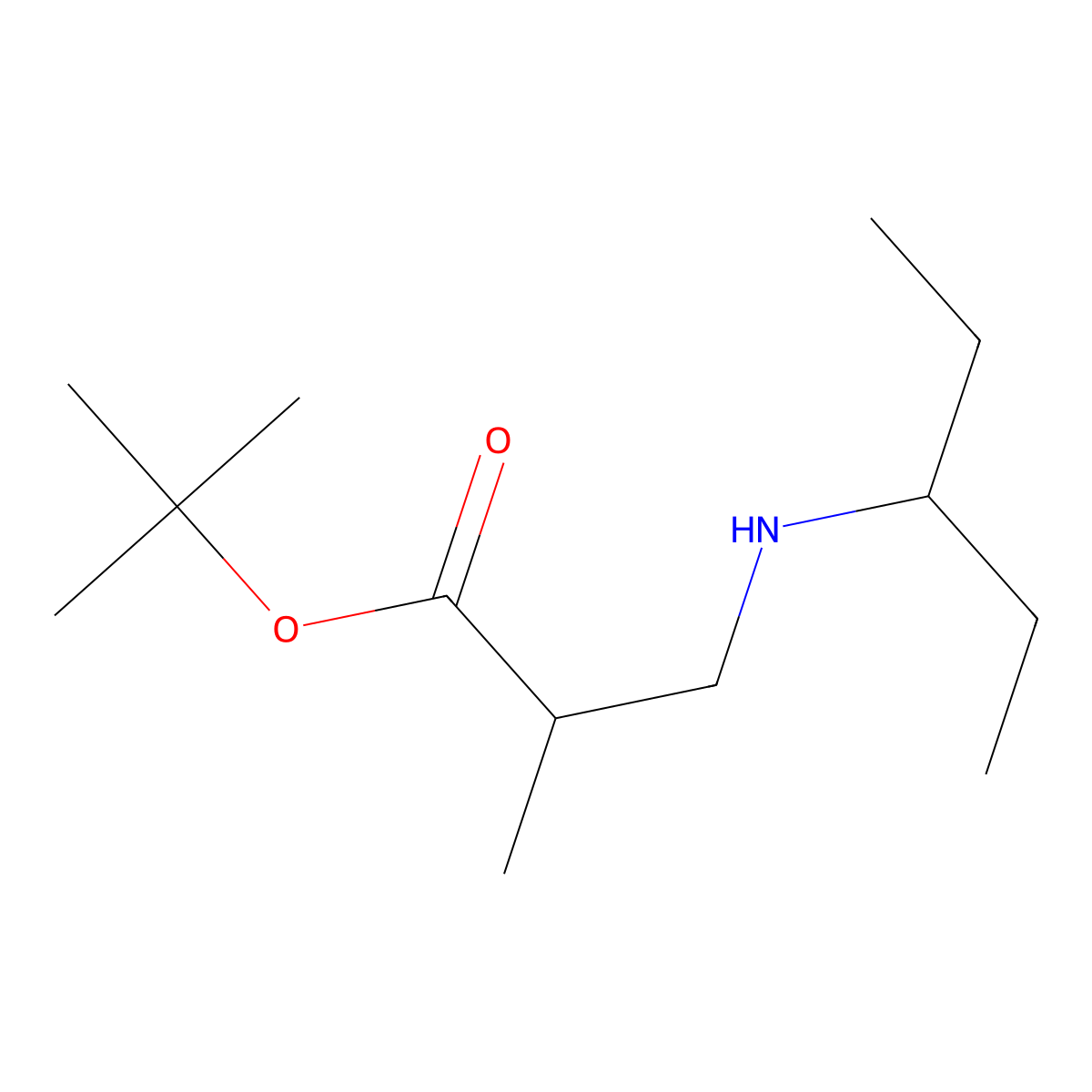 tert-Butyl 2-methyl-3-[(pentan-3-yl)amino]propanoate molecular structure, CAS 1221342-45-5