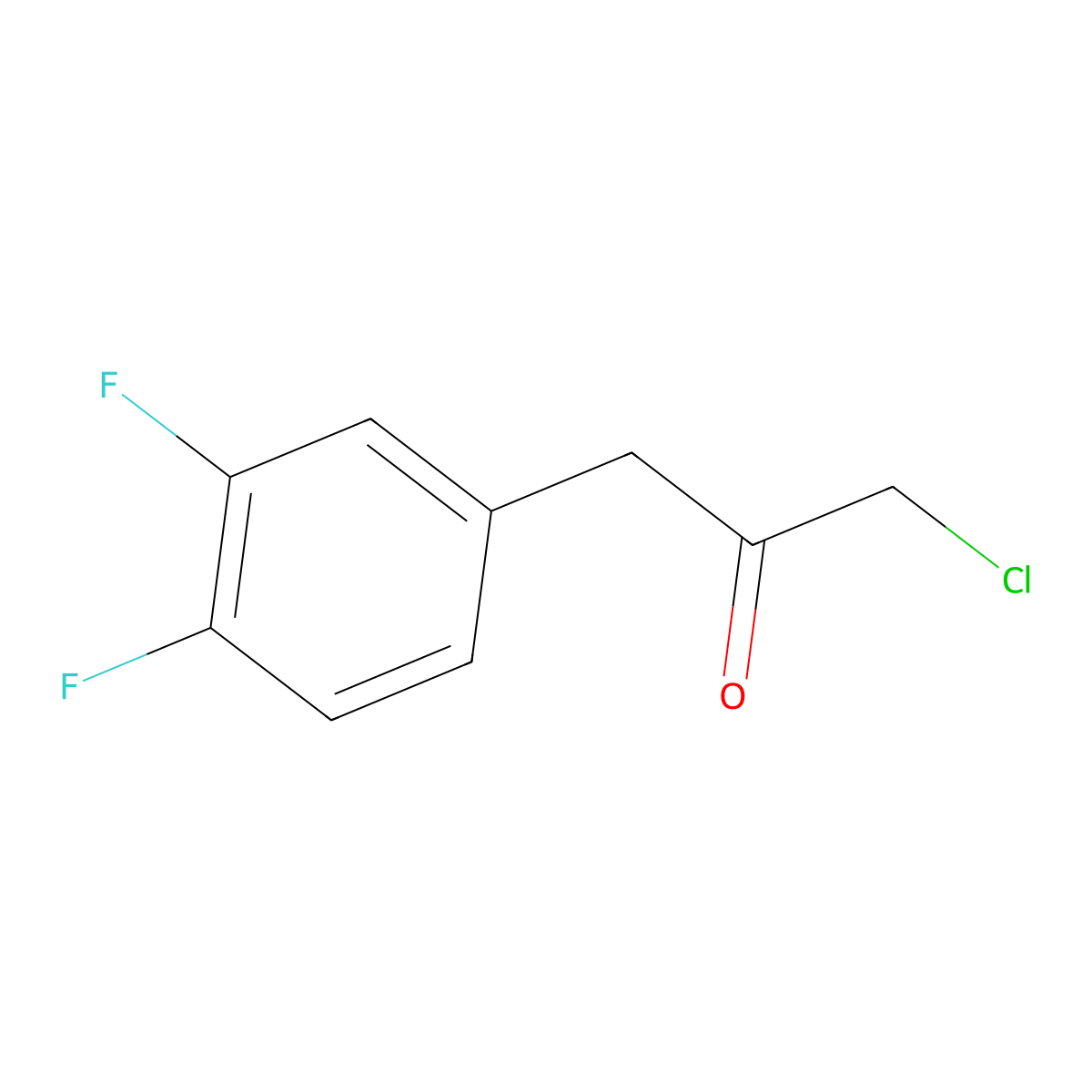 1-Chloro-3-(3,4-difluorophenyl)propan-2-one molecular structure, CAS 1221342-53-5