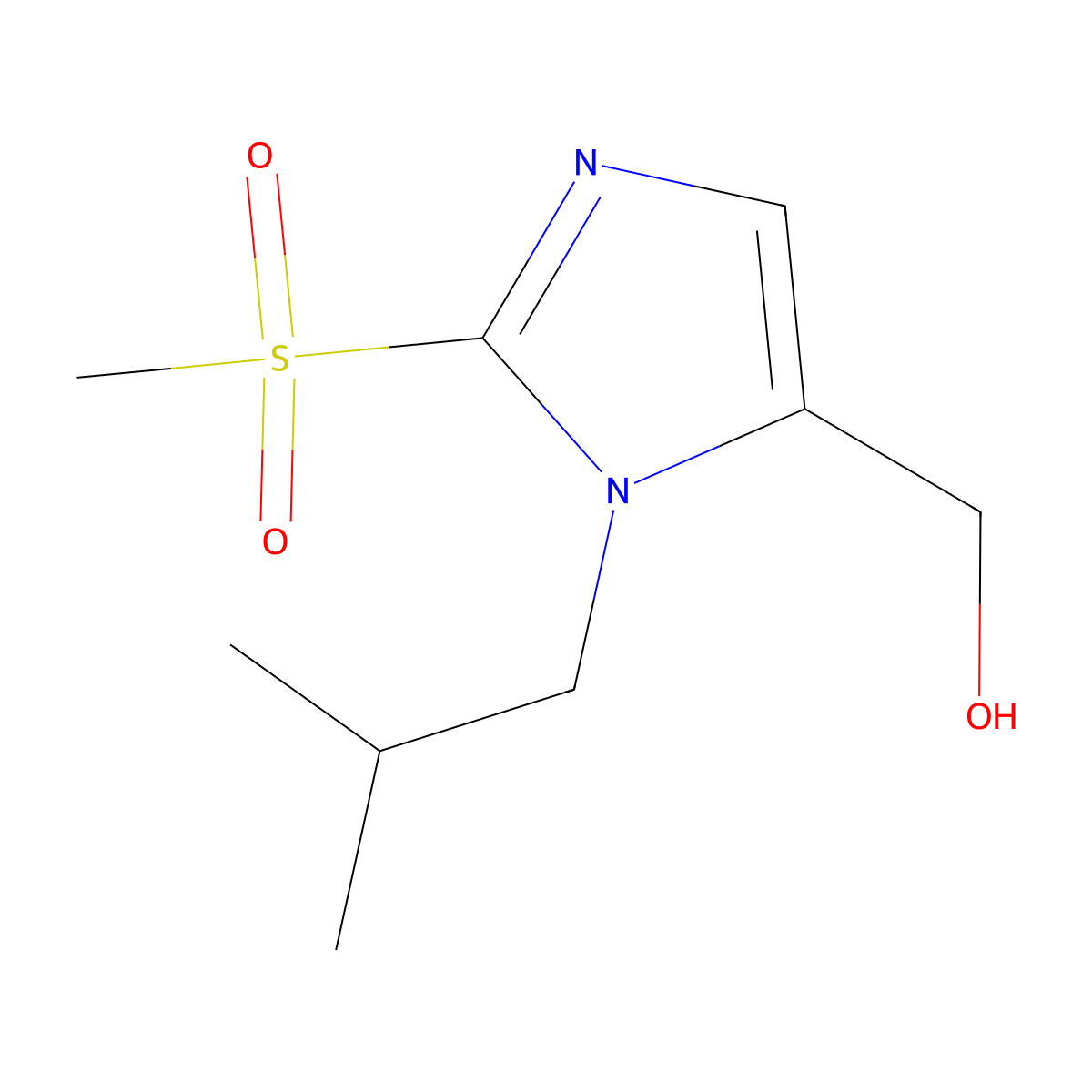 [2-Methanesulfonyl-1-(2-methylpropyl)-1H-imidazol-5-yl]methanol molecular structure, CAS 1221342-54-6