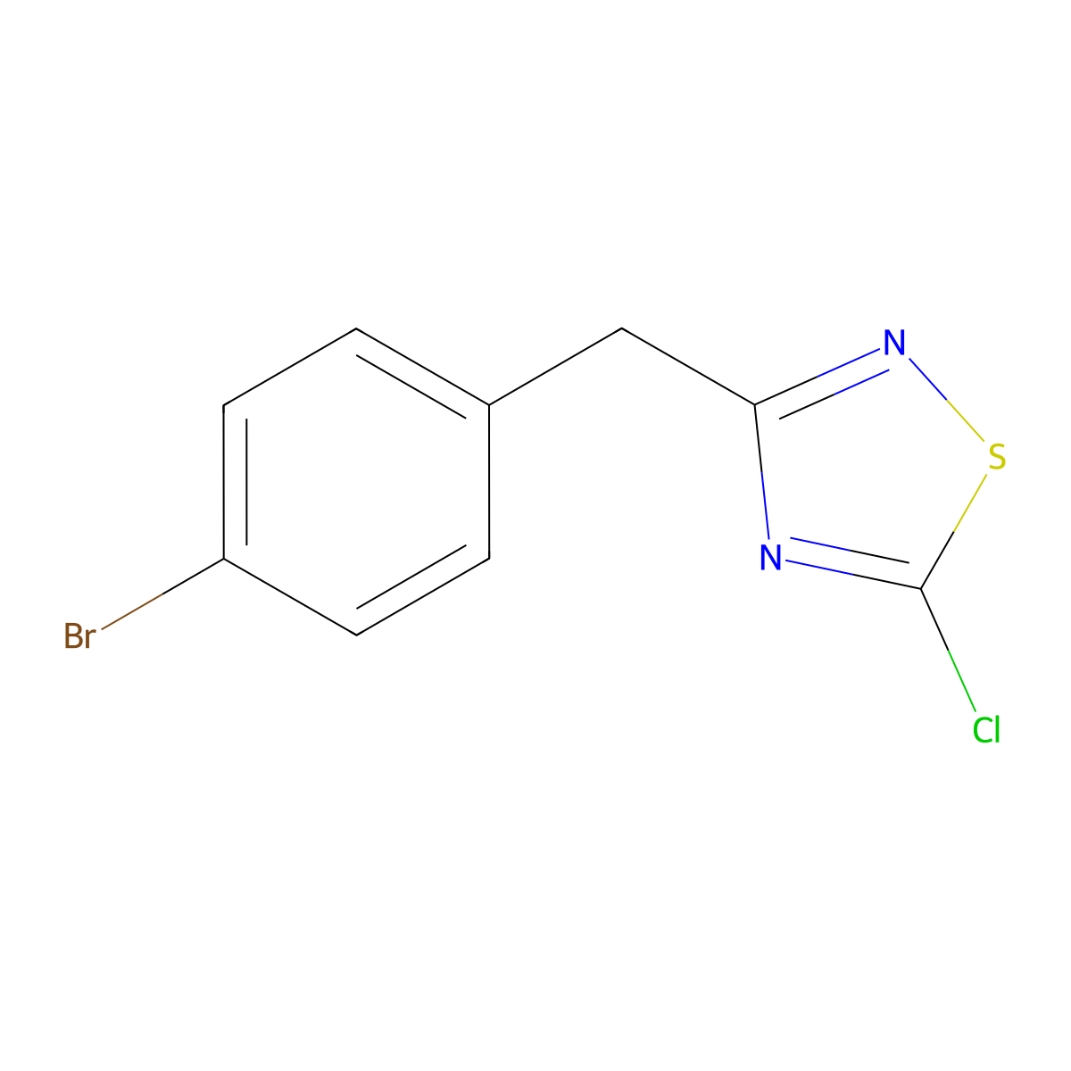 3-[(4-Bromophenyl)methyl]-5-chloro-1,2,4-thiadiazole molecular structure, CAS 1221342-57-9