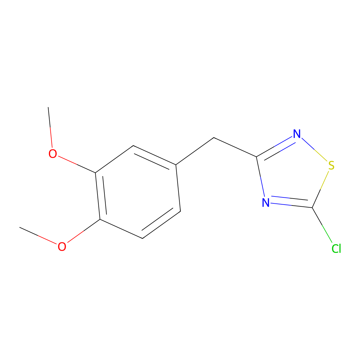 5-Chloro-3-[(3,4-dimethoxyphenyl)methyl]-1,2,4-thiadiazole molecular structure, CAS 1221342-59-1