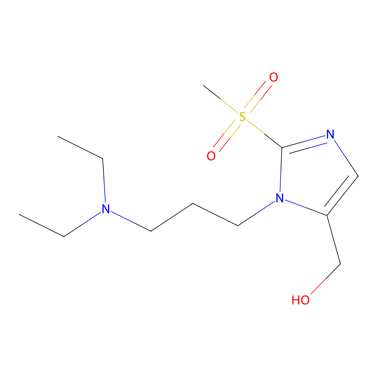 {1-[3-(Diethylamino)propyl]-2-methanesulfonyl-1H-imidazol-5-yl}methanol molecular structure, CAS 1221342-61-5
