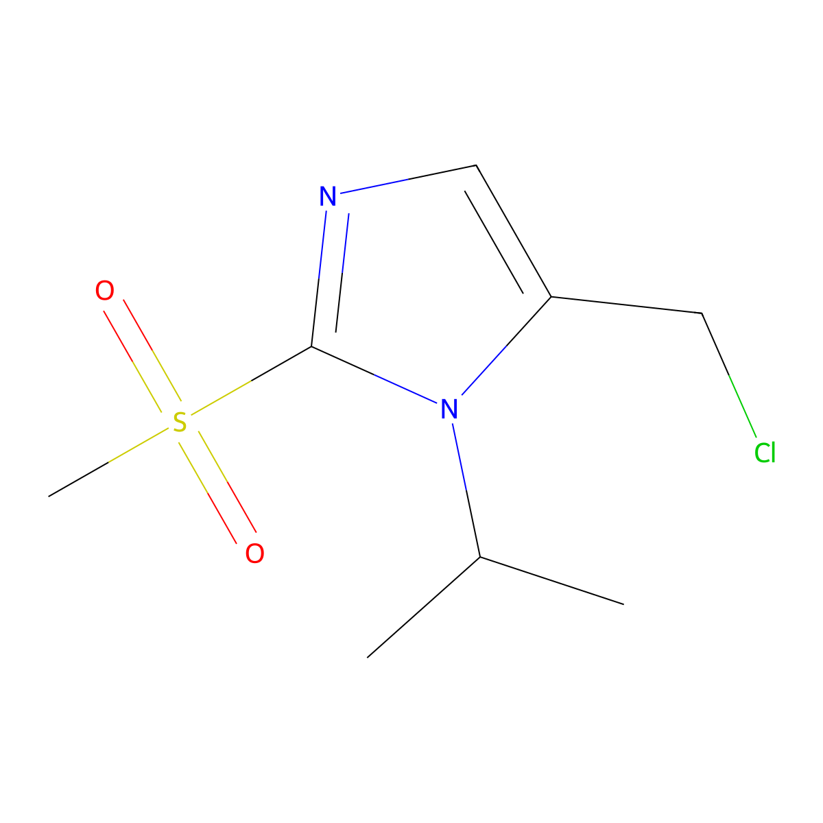 5-(Chloromethyl)-2-methanesulfonyl-1-(propan-2-yl)-1H-imidazole molecular structure, CAS 1221342-63-7