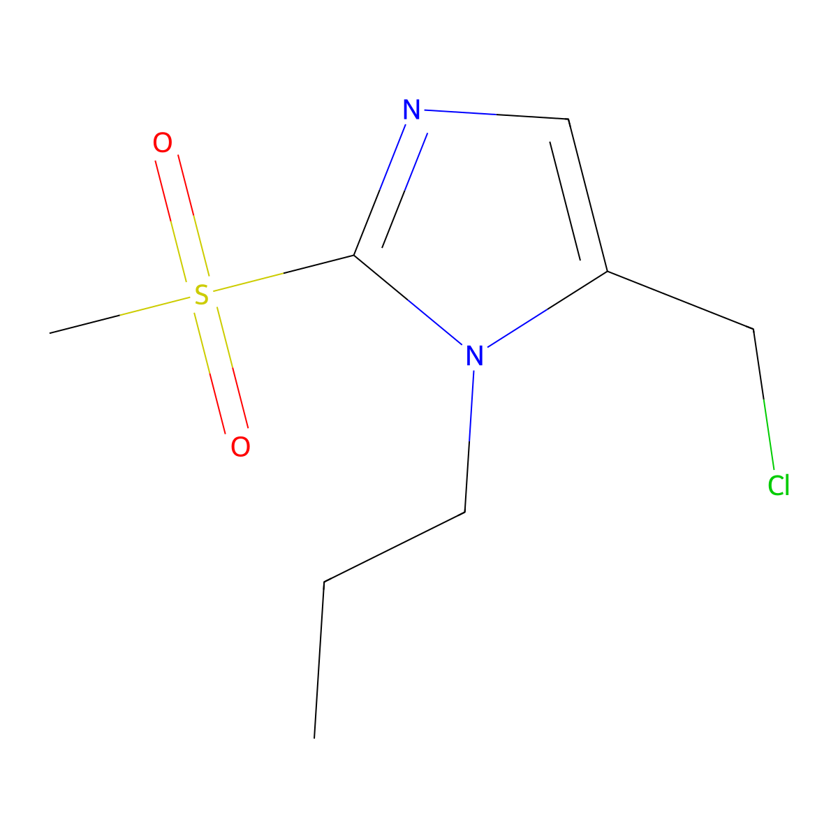 5-(Chloromethyl)-2-methanesulfonyl-1-propyl-1H-imidazole molecular structure, CAS 1221342-67-1