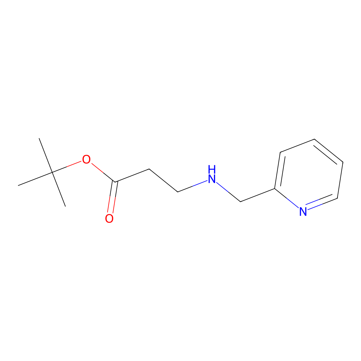tert-Butyl 3-[(pyridin-2-ylmethyl)amino]propanoate molecular structure, CAS 1221342-71-7