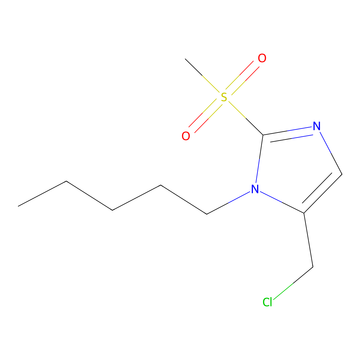 5-(Chloromethyl)-2-methanesulfonyl-1-pentyl-1H-imidazole molecular structure, CAS 1221342-72-8