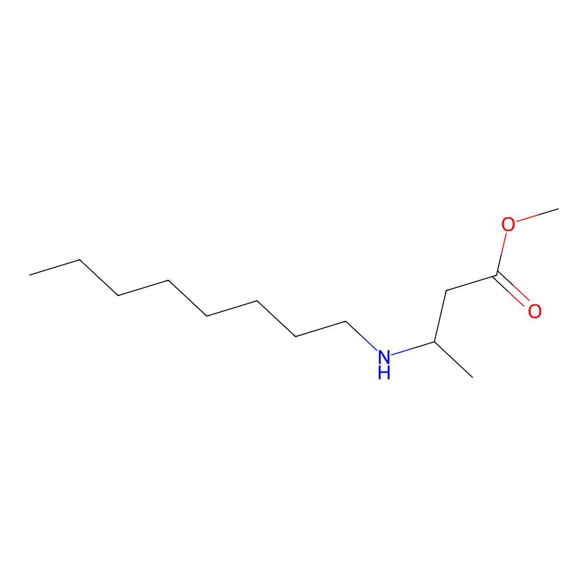 Methyl 3-(octylamino)butanoate molecular structure, CAS 1221342-87-5