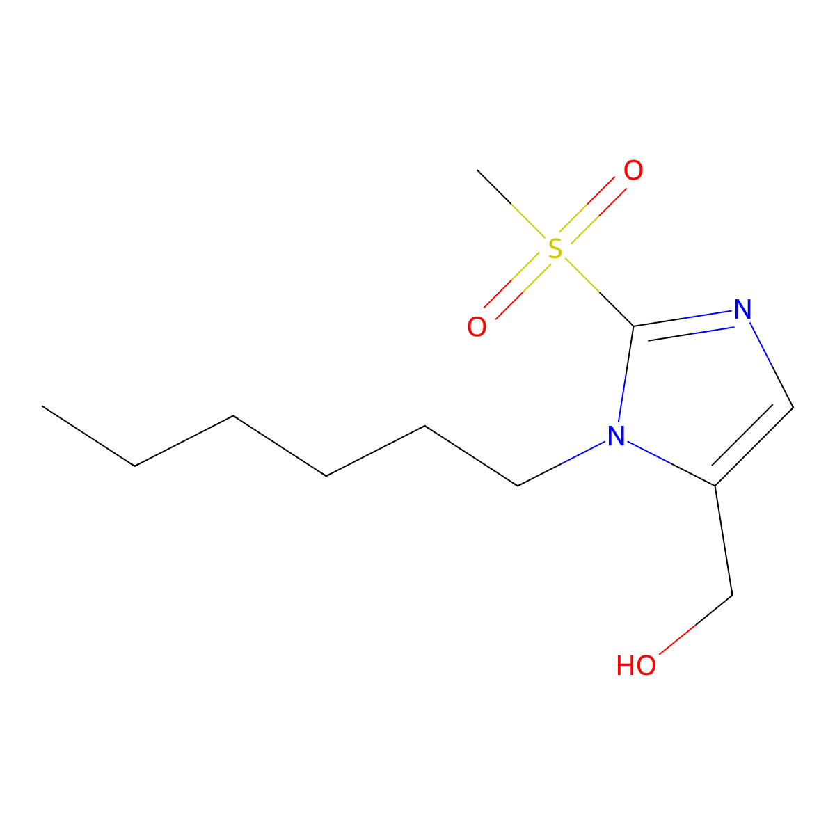 (1-Hexyl-2-methanesulfonyl-1H-imidazol-5-yl)methanol molecular structure, CAS 1221342-89-7