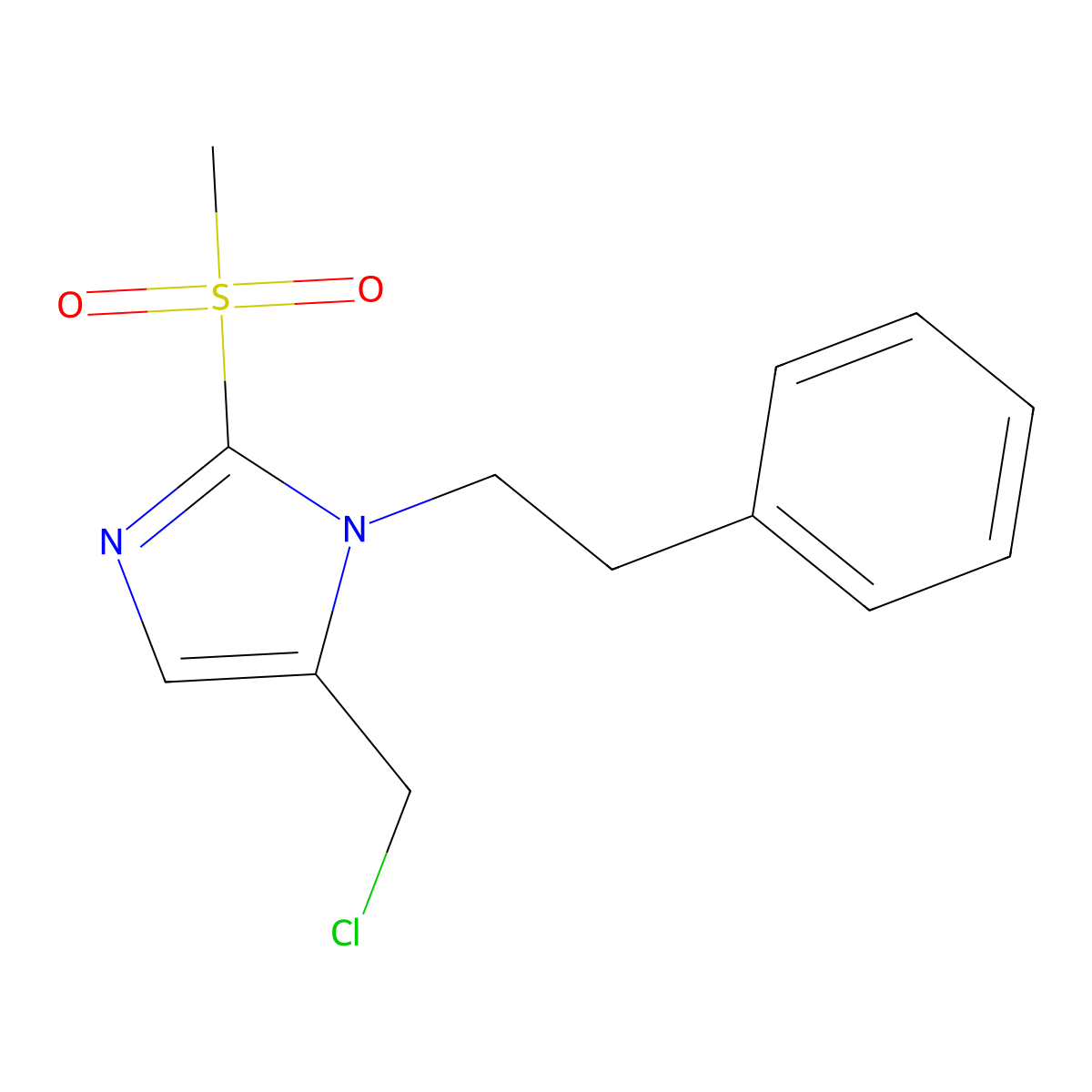 5-(Chloromethyl)-2-methanesulfonyl-1-(2-phenylethyl)-1H-imidazole molecular structure, CAS 1221342-93-3