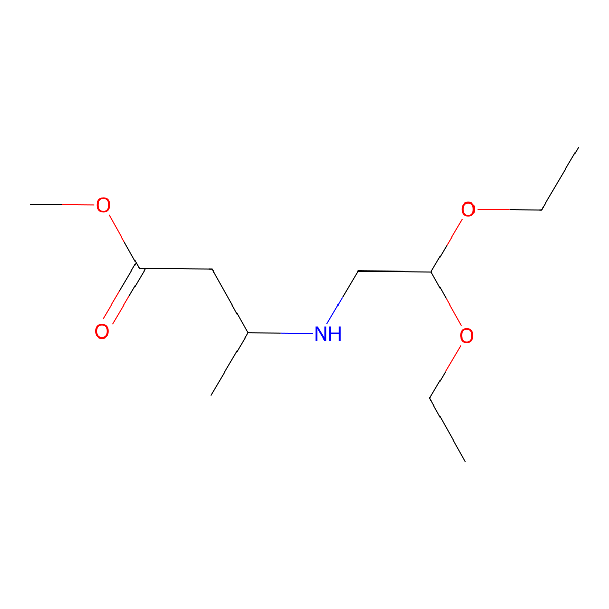 Methyl 3-[(2,2-diethoxyethyl)amino]butanoate molecular structure, CAS 1221342-95-5