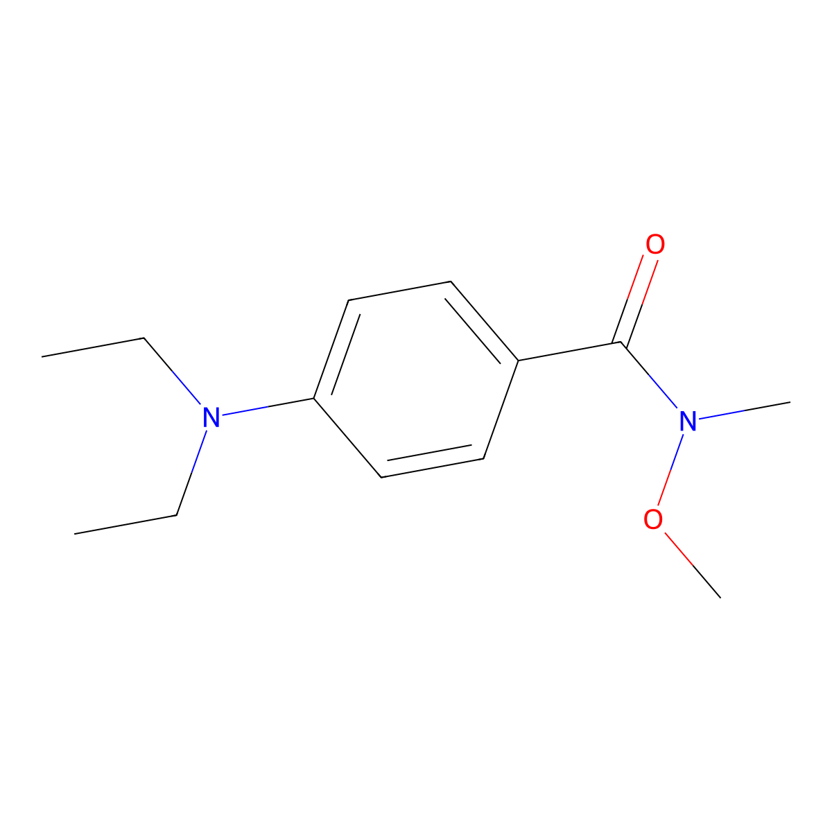 4-(diethylamino)-N-methoxy-N-methylbenzamide molecular structure, CAS 1221342-97-7