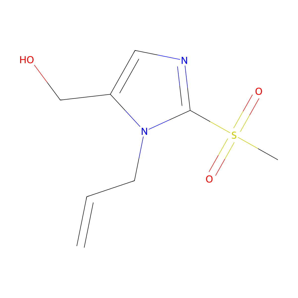 [2-Methanesulfonyl-1-(prop-2-en-1-yl)-1H-imidazol-5-yl]methanol molecular structure, CAS 1221342-99-9