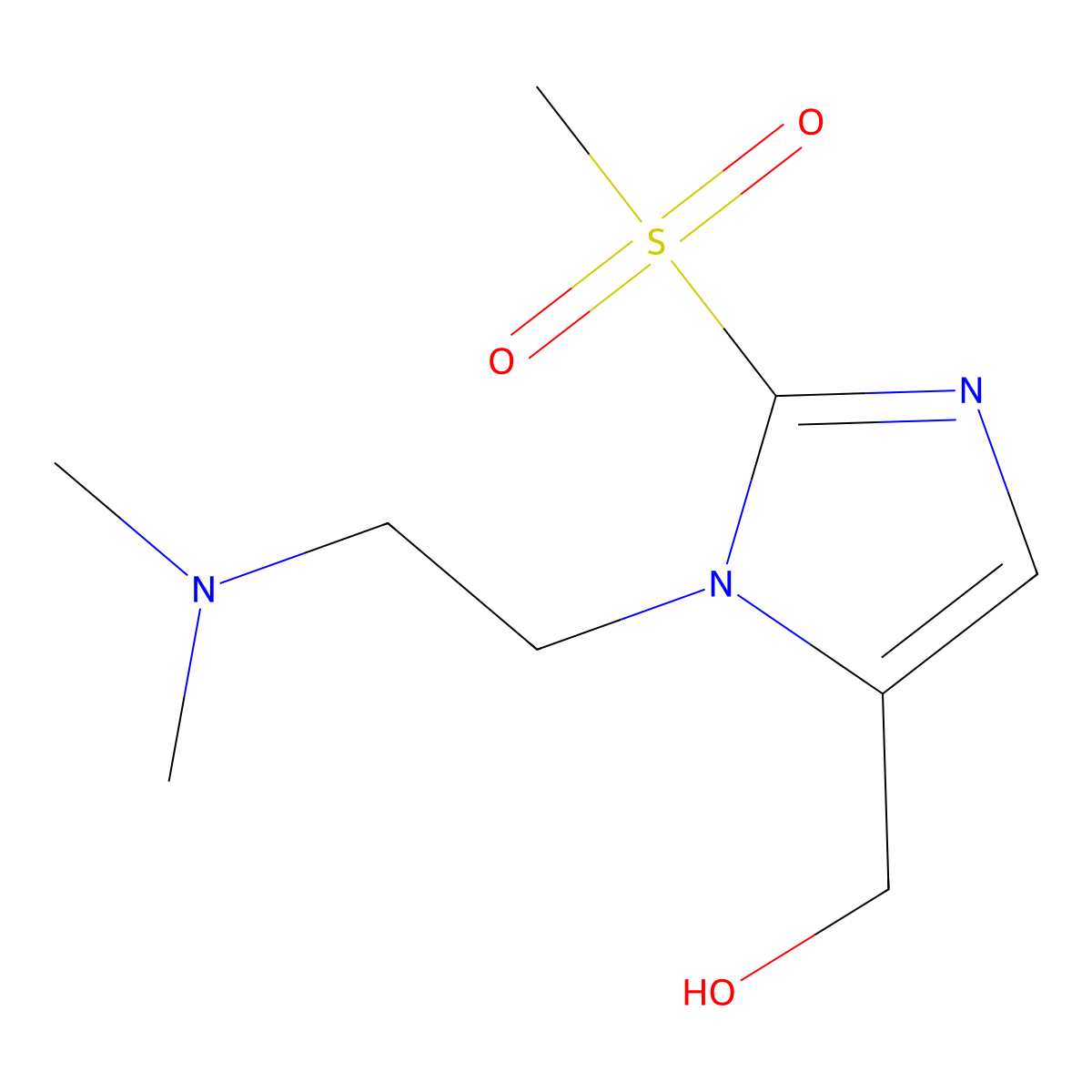 {1-[2-(Dimethylamino)ethyl]-2-methanesulfonyl-1H-imidazol-5-yl}methanol molecular structure, CAS 1221343-01-6