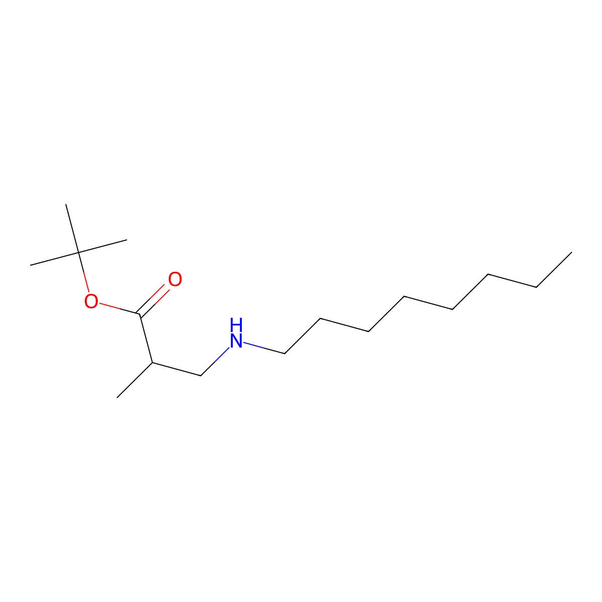 Tert-butyl 2-methyl-3-(octylamino)propanoate molecular structure, CAS 1221343-02-7