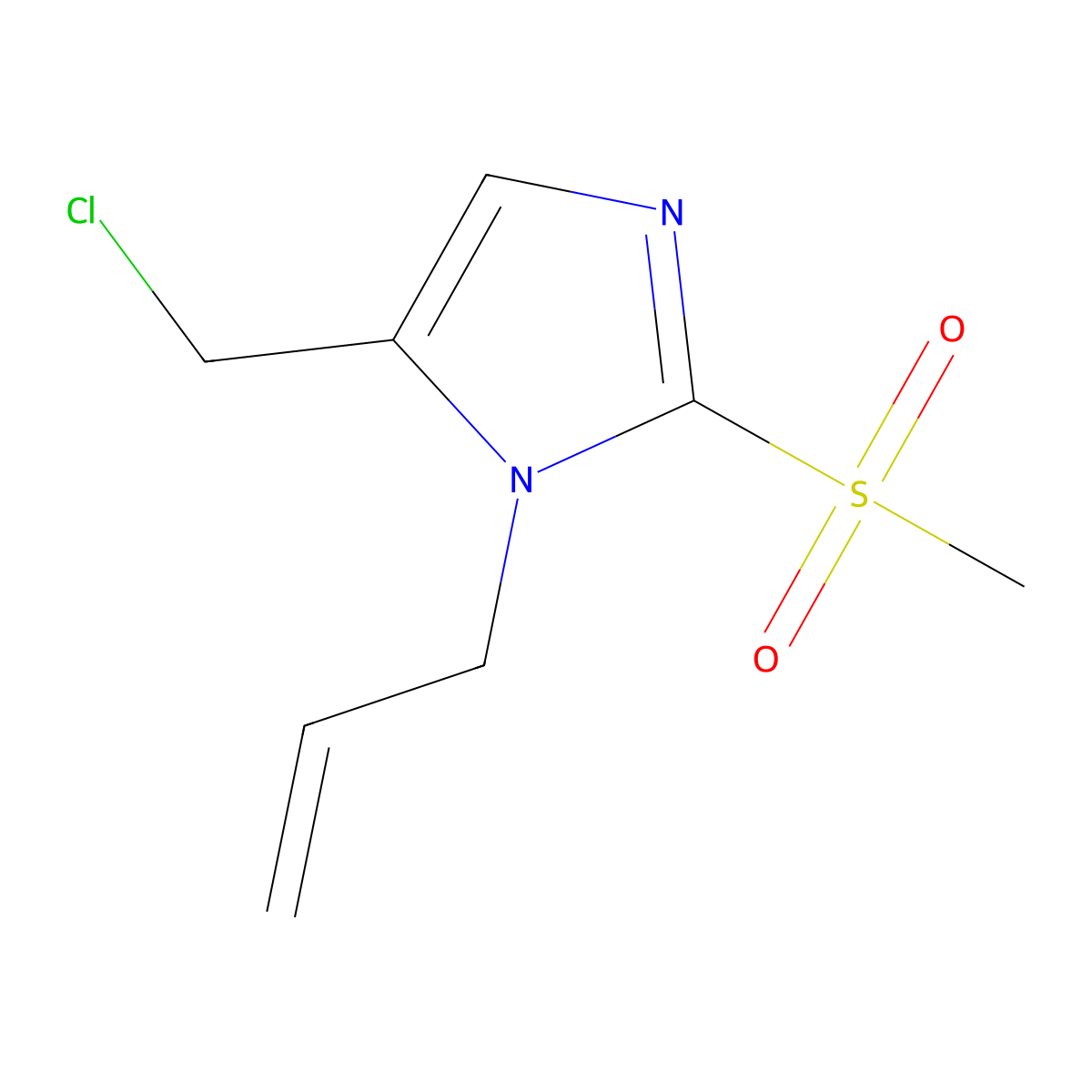 5-(Chloromethyl)-2-methanesulfonyl-1-(prop-2-en-1-yl)-1H-imidazole molecular structure, CAS 1221343-03-8