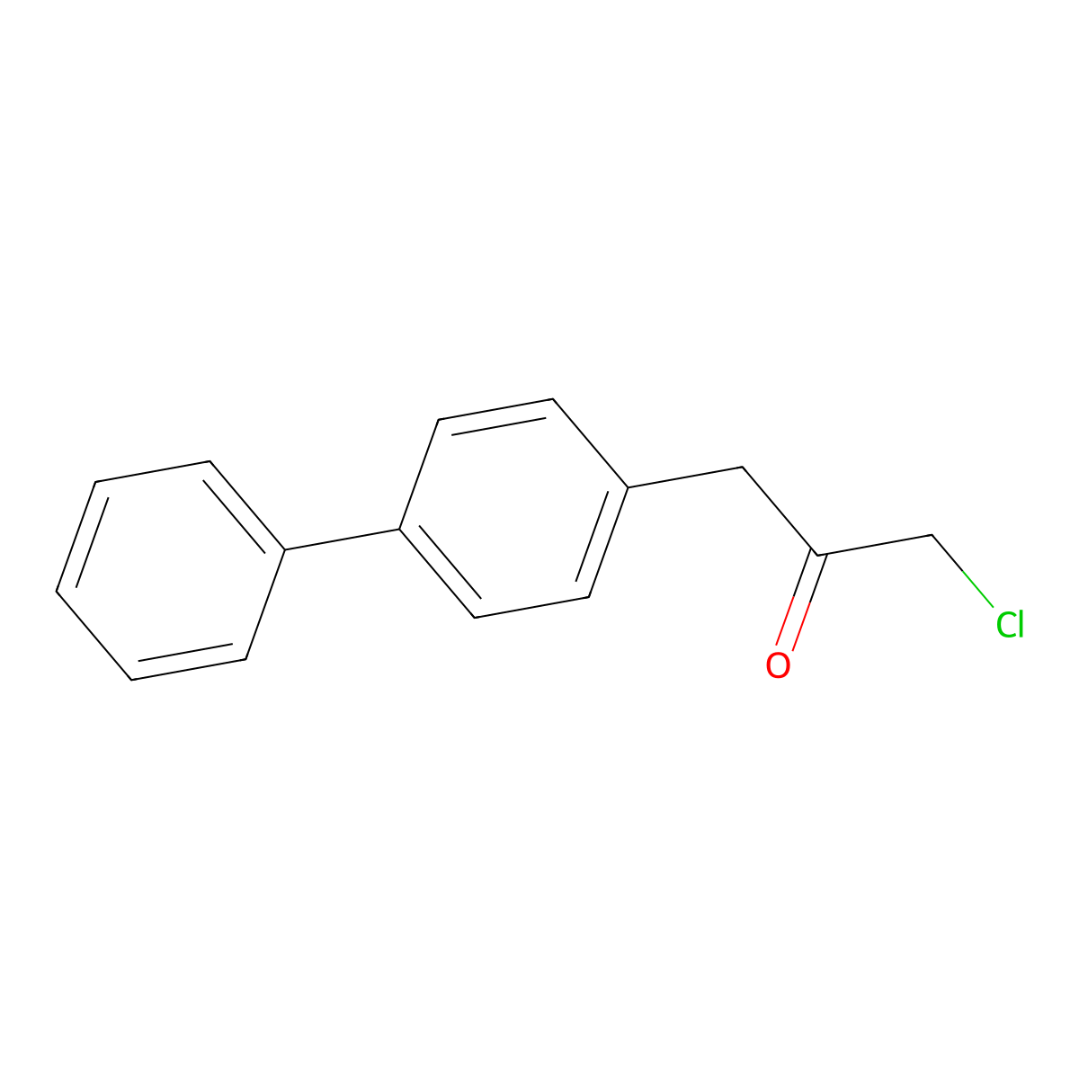 1-Chloro-3-(4-phenylphenyl)propan-2-one molecular structure, CAS 1221343-04-9