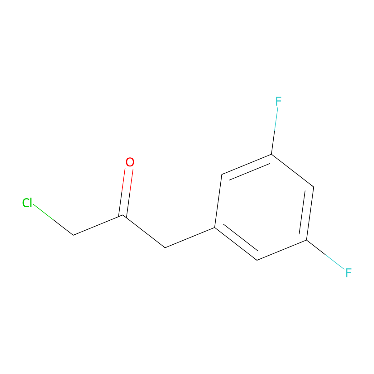 1-Chloro-3-(3,5-difluorophenyl)propan-2-one molecular structure, CAS 1221343-06-1